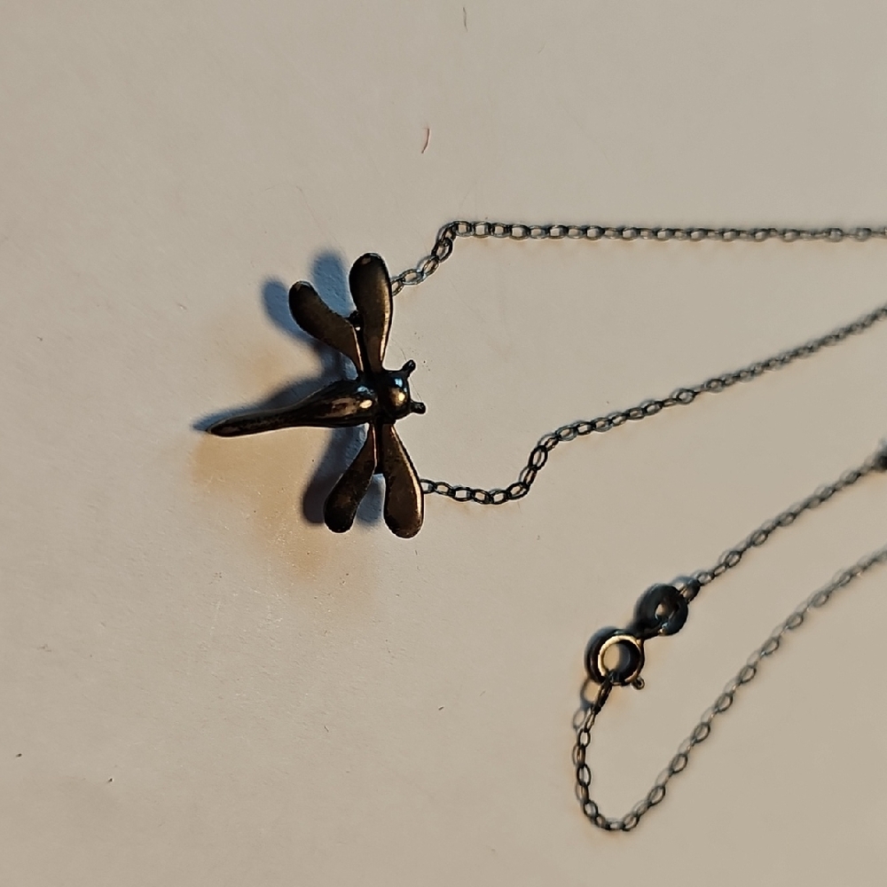 Sterling Dragonfly Necklace